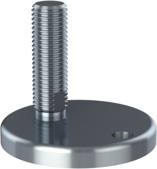 Machine foot KCF110-UNC 1 x 3, AISI 304, 1 fixation  