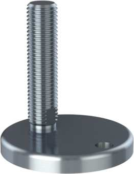 Machine foot KCF110-UNC 1 x 4, AISI 304, 1 fixation  