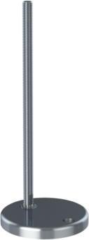Machine foot KCF110-UNC 1/2 x 10, AISI 304, 1 fixation  