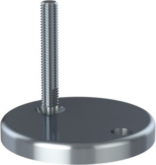 Machine foot KCF110-UNC 1/2 x 3, AISI 304, 1 fixation  