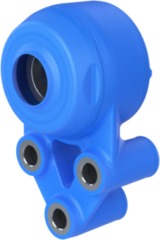 Bearing house XB3FC52(Blue)-SSB25 mm(Front)-OM(Blue)-OS(Blue)-EC 