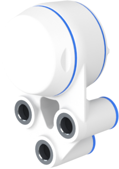 Bearing house XB3FC47(White)-SSB20 mm(Front)-CM(White)-OS(White)-EC 