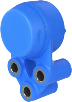 Bearing house XB3FC47(Blue)-CSB3/4"(Front)-CM(Blue)-OS(Blue)-EC 