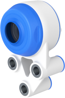 Bearing house XB3FC52(White)-CSB25 mm(Front)-OM(Blue)-OS(White) 