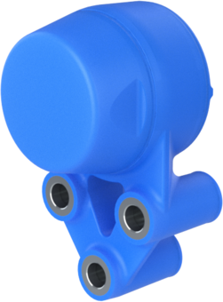 Bearing house XB3FC52(Blue)-CSB25 mm(Front)-CL(Blue)-OS(Blue) 