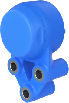 Bearing house XB3FC52(Blue)-CSB25 mm(Front)-CM(Blue)-OS(Blue) 