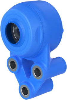 Bearing house XB3FC52(Blue)-CSB25 mm(Front)-OM(Blue)-OS(Blue) 