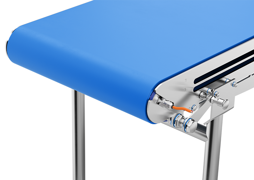 NGI Belt scraper mounted on a conveyor