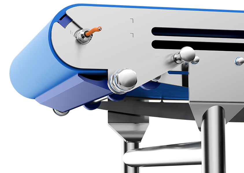 NGI Belt scraper mounted on a conveyor