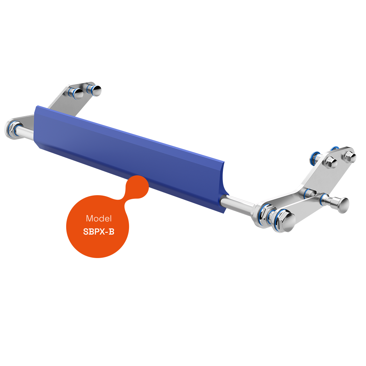 Model SBPX‑B – Belt Scraper with Non‑Quick Release Brackets