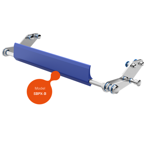 Model SBPX‑B – Belt Scraper with Non‑Quick Release Brackets