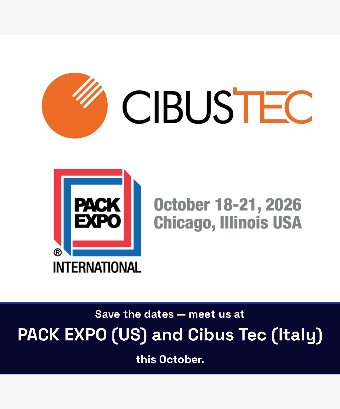 NGI is exhibiting at PACK EXPO, US and Cibus Tec, Italy 2026