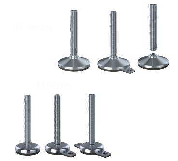 Extensive range of standard fully threaded levelling feet crafted from stainless steel. Self-draining surfaces | NGI